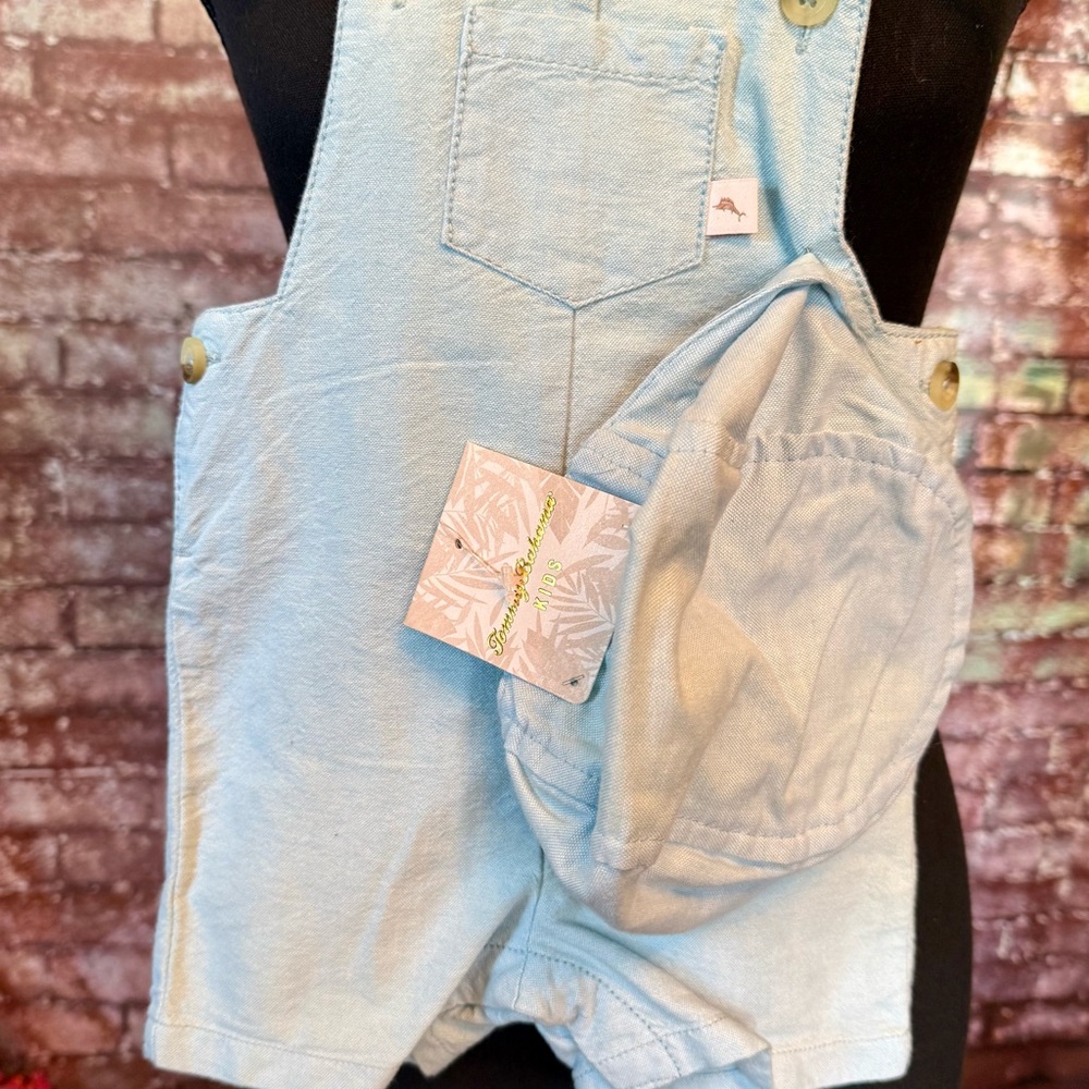 Tommy Bahama Light Blue Baby One-Piece Overalls